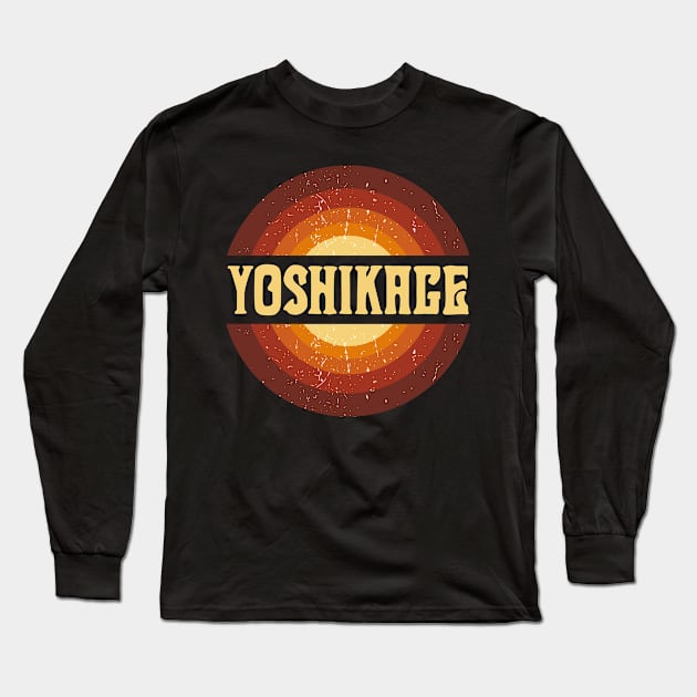 Vintage Proud Name Yoshikage Birthday Gifts Circle Long Sleeve T-Shirt by Kisos Thass